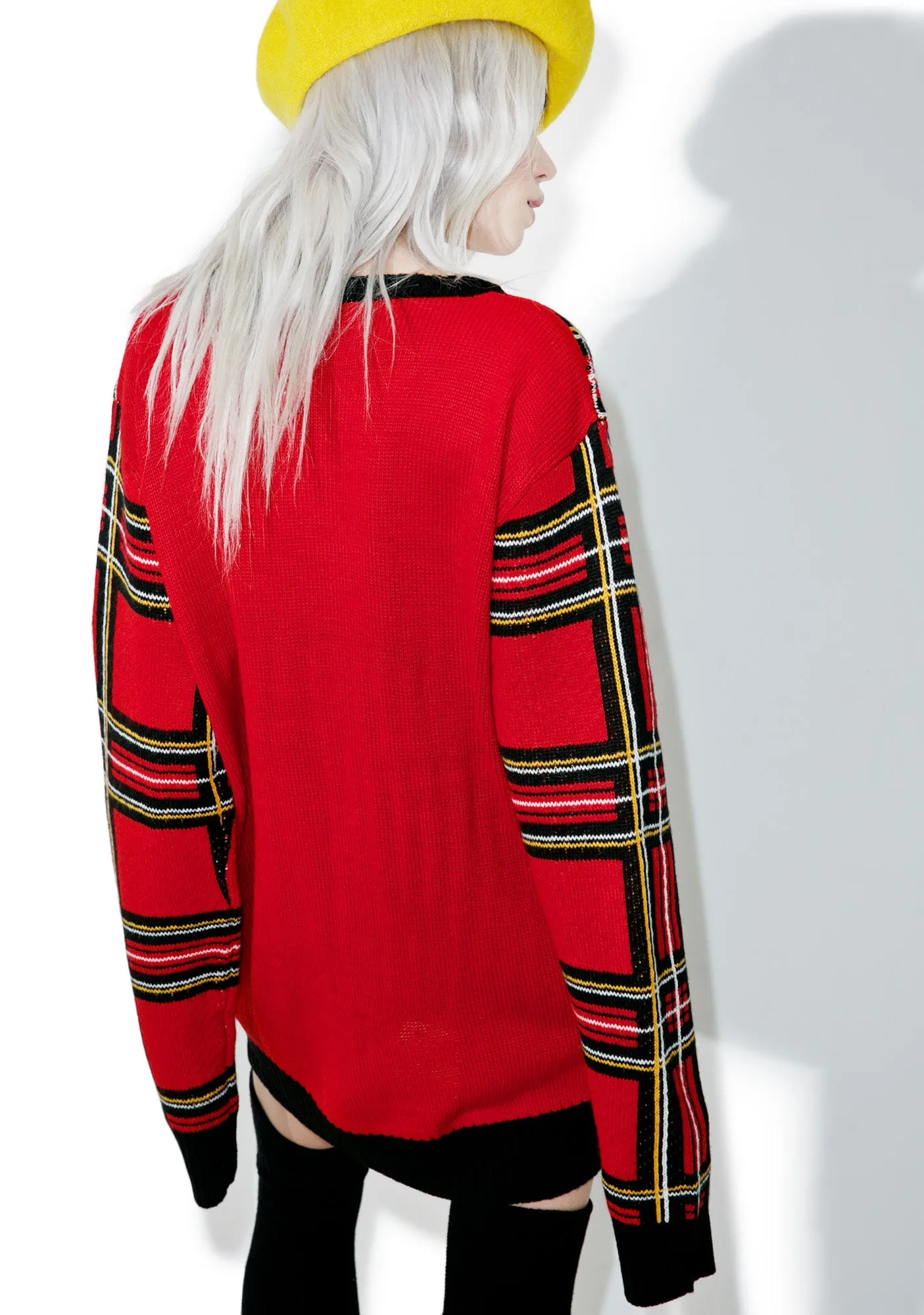 Beastplaid Pullover Sweater sold by Dolls Kill product image thumbnail 4