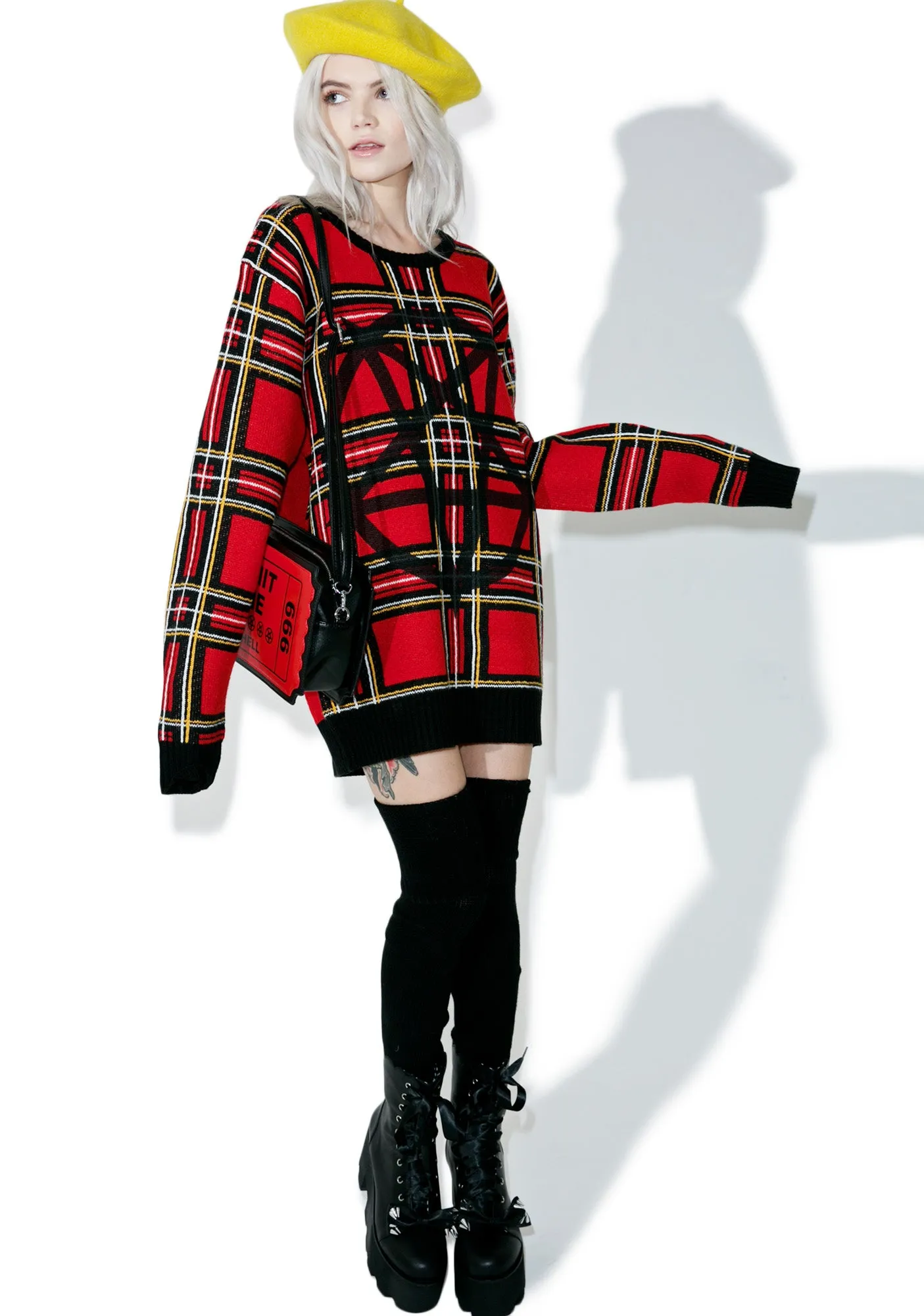 Beastplaid Pullover Sweater sold by Dolls Kill product image thumbnail 5