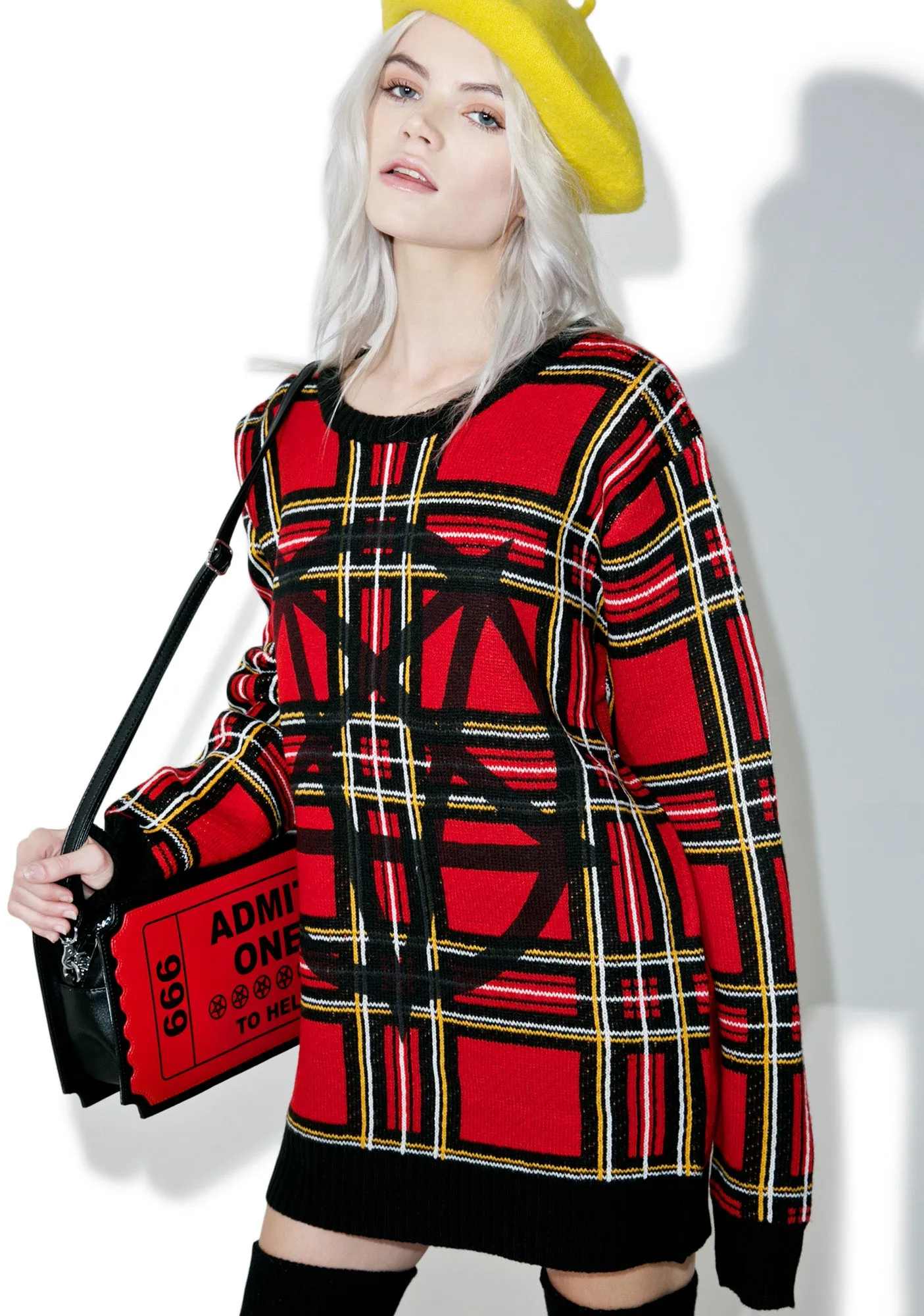 Beastplaid Pullover Sweater sold by Dolls Kill product image thumbnail 2