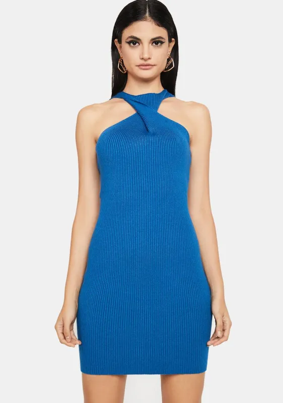 Not Likely Ribbed Knit Mini Dress sold by Dolls Kill