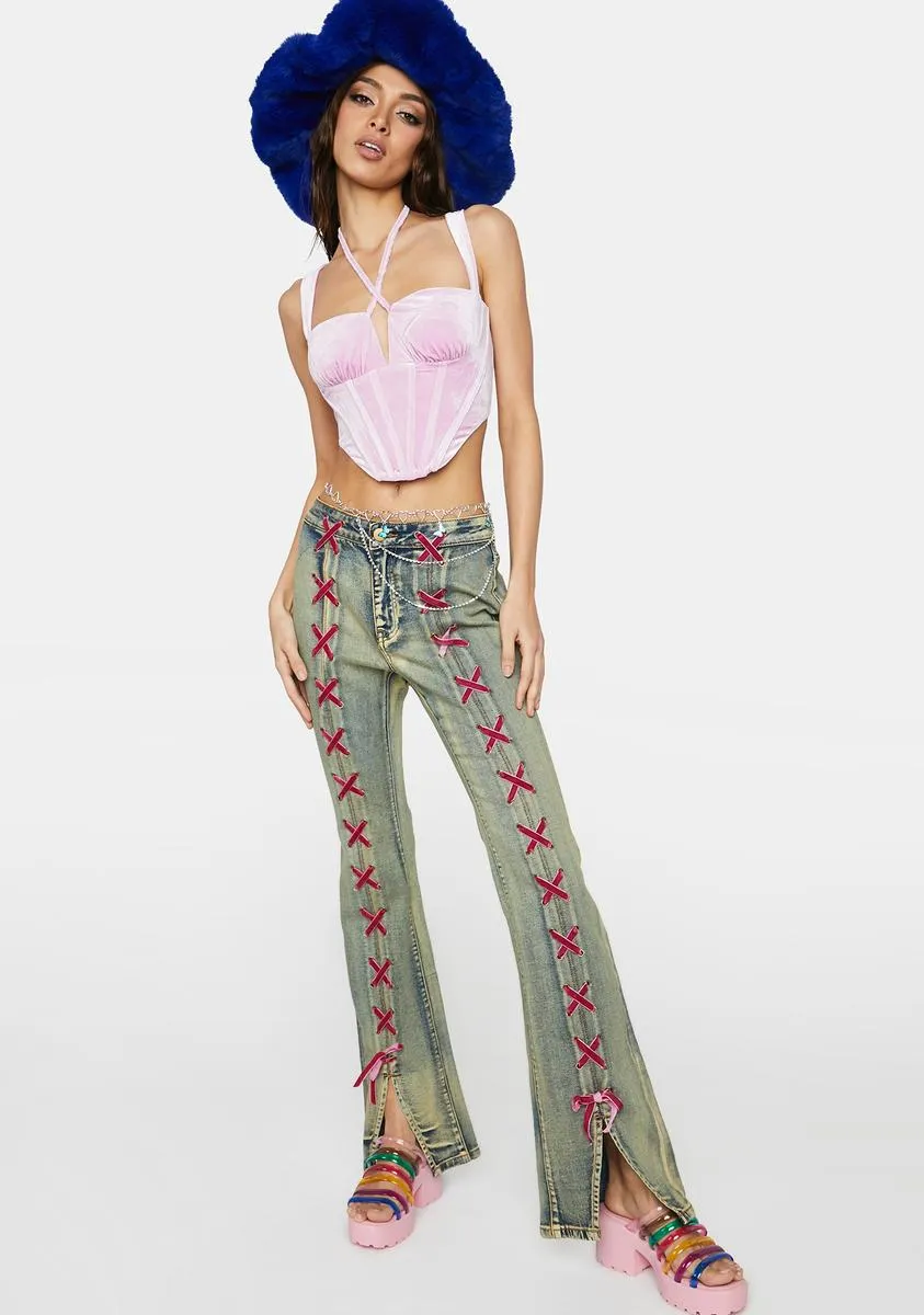 Magic Breathe Me In Velvet Corset Top sold by Dolls Kill product image thumbnail 3