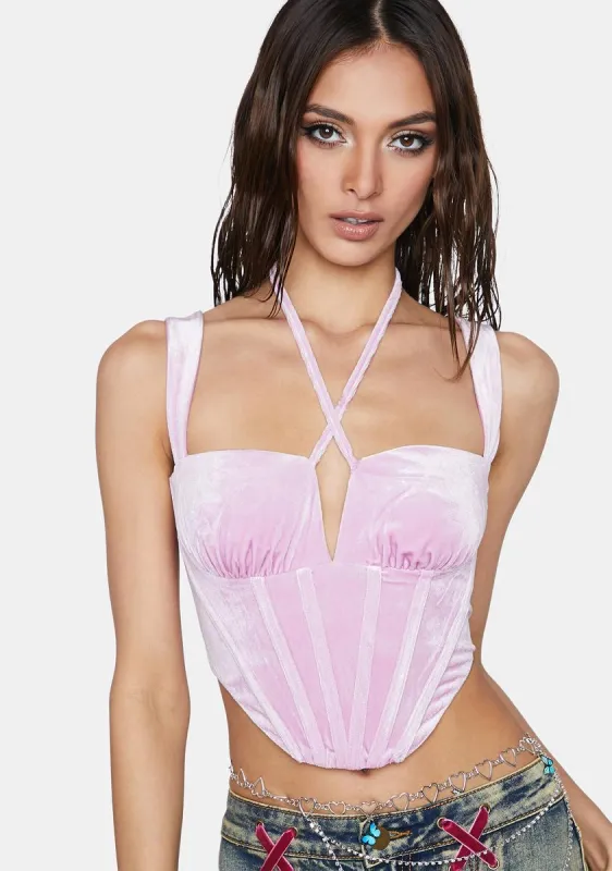 Magic Breathe Me In Velvet Corset Top sold by Dolls Kill