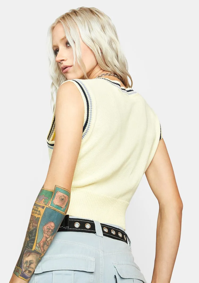Cropped Knit Sweater Vest sold by Dolls Kill product image thumbnail 4