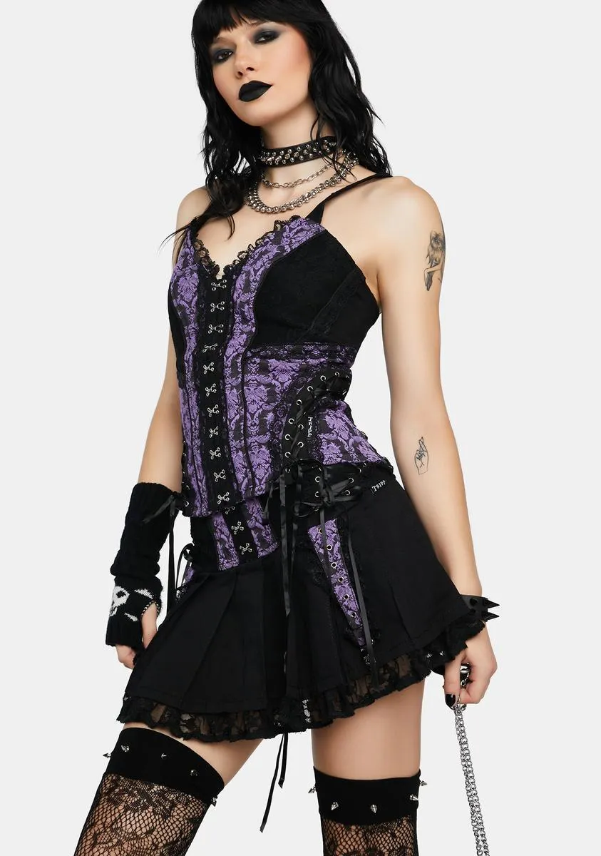 Purple Enchanted Lace Corset Top sold by Dolls Kill product image thumbnail 2