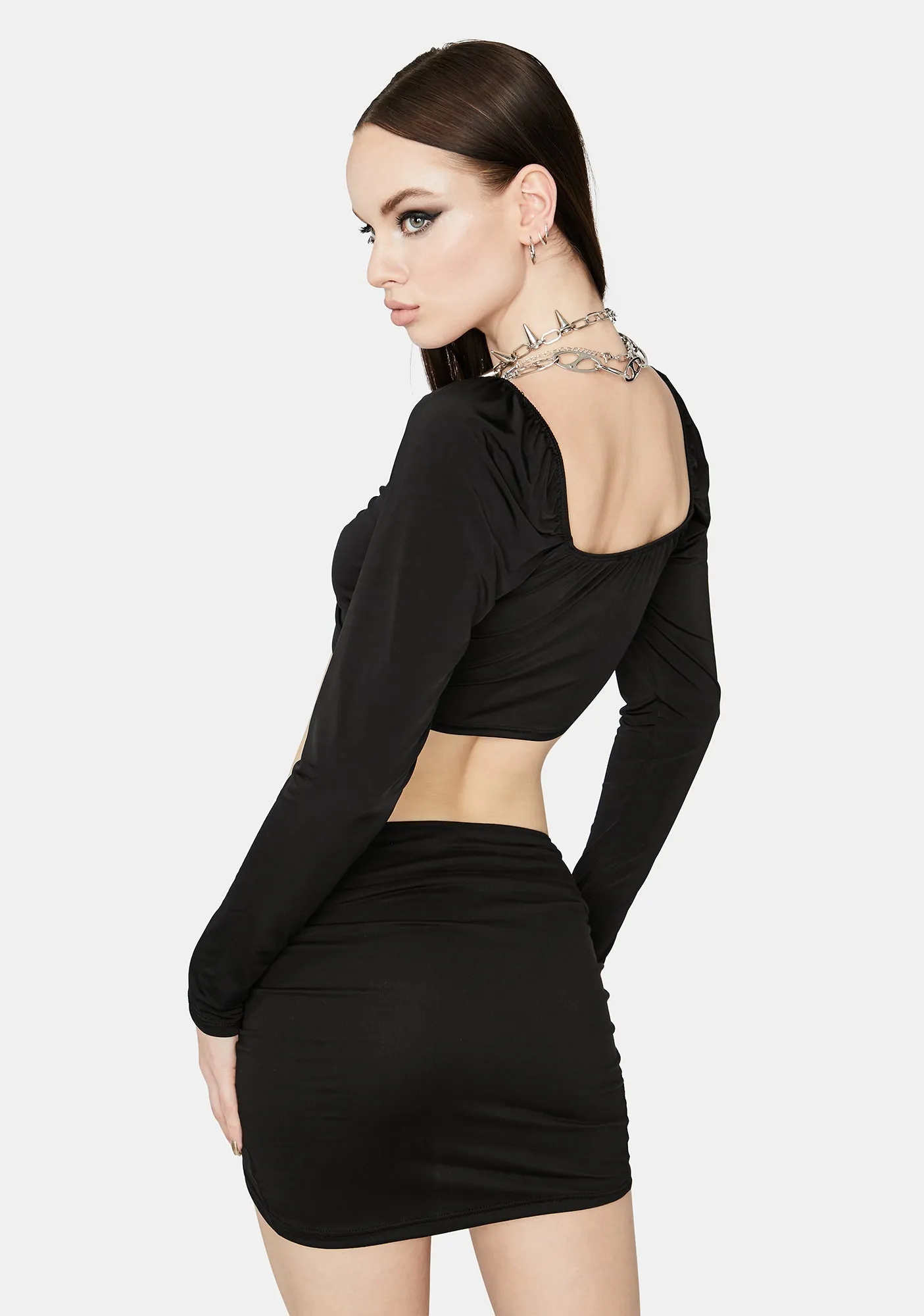 Daring Bliss Ruched Mini Skirt sold by Dolls Kill product image thumbnail 3