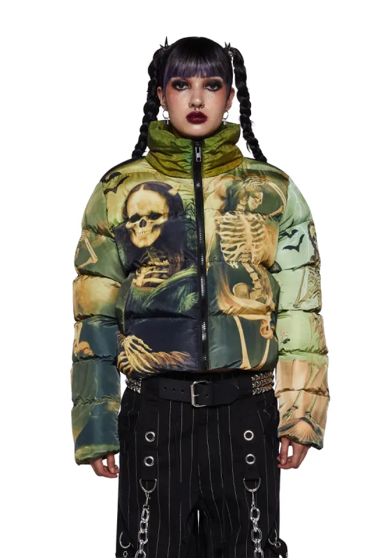Cursed Image Puffer Jacket sold by Dolls Kill