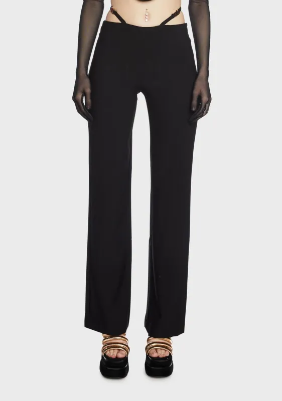 Waist Strap Detail Tailored Trousers sold by Dolls Kill