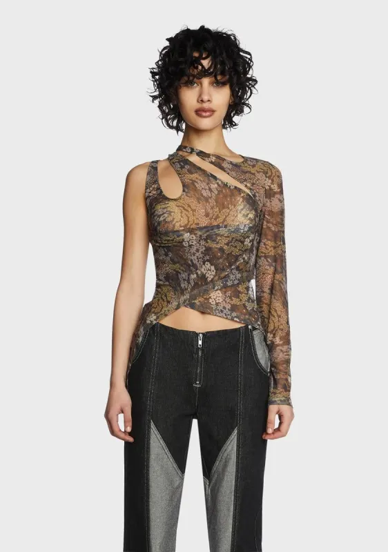 Botanic Mesh Top sold by Dolls Kill