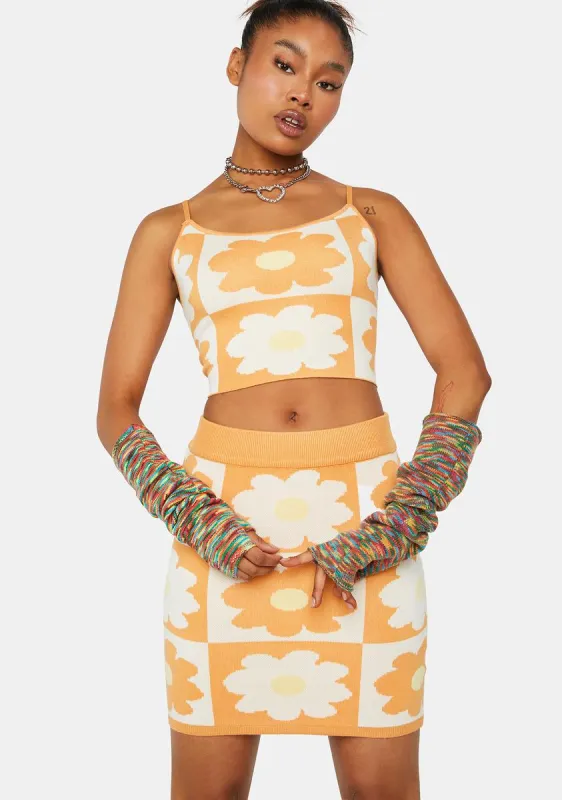 Tangy Lazy Daisy Skirt Set sold by Dolls Kill