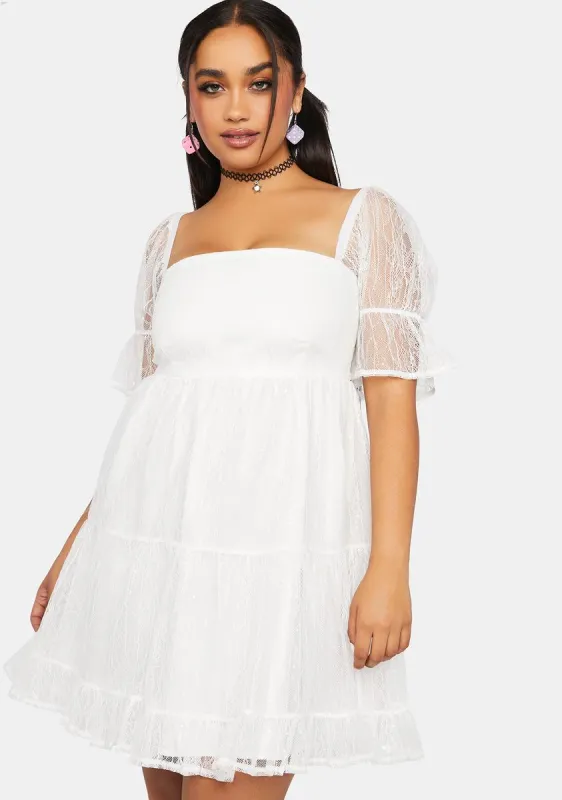 Plus Short-Notice Nuptials Mini Dress sold by Dolls Kill