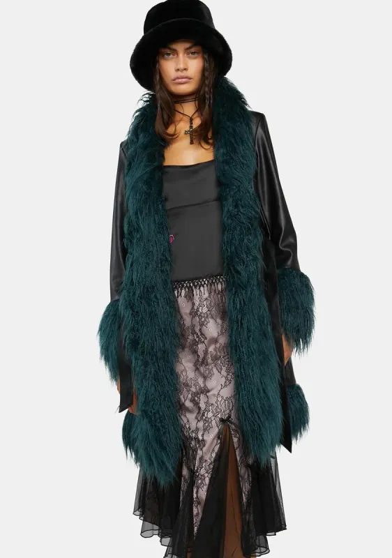 Wicked Bohemian Gig Faux Fur Coat sold by Dolls Kill
