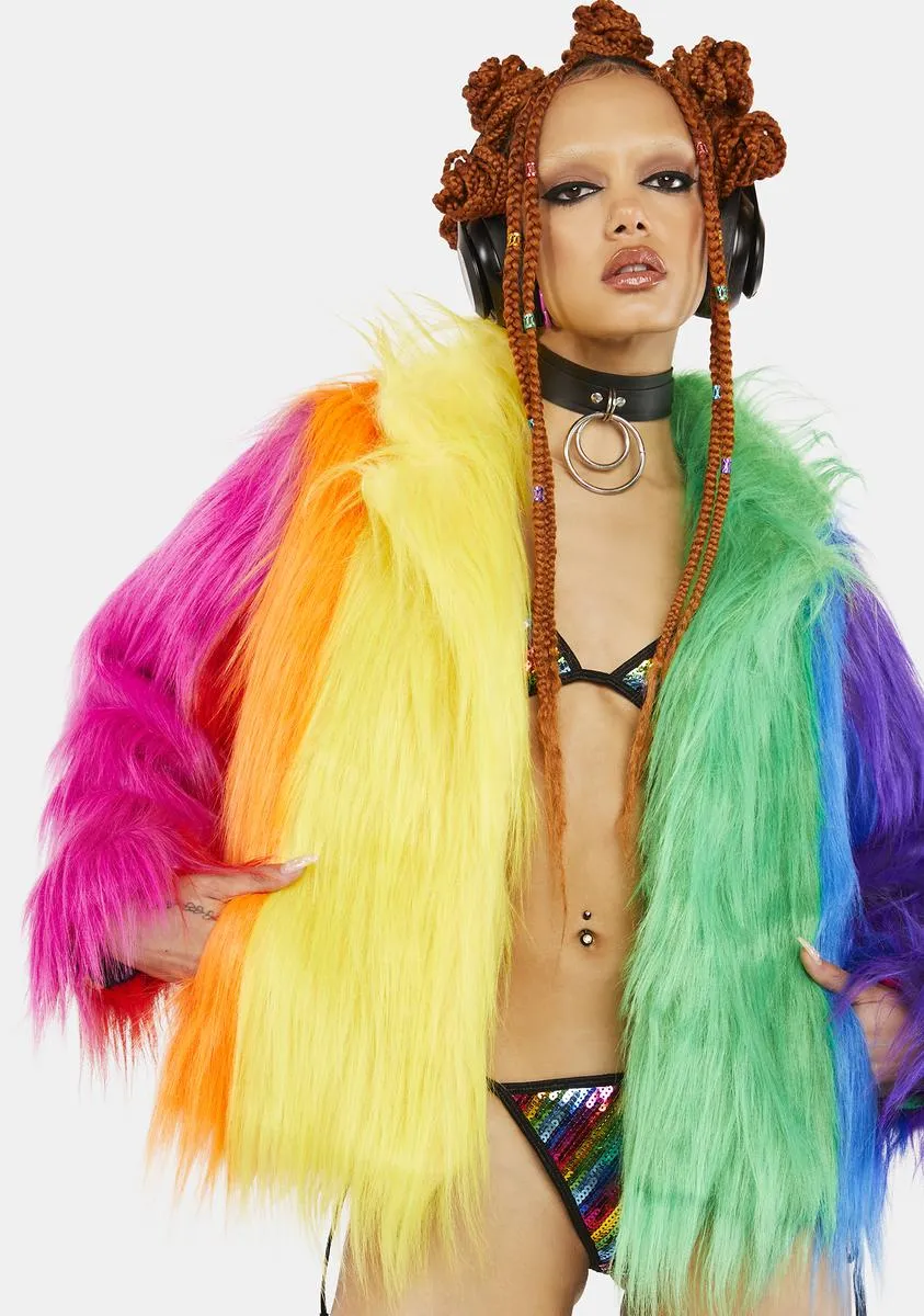 Live Out Loud Faux Fur Coat sold by Dolls Kill product image thumbnail 2