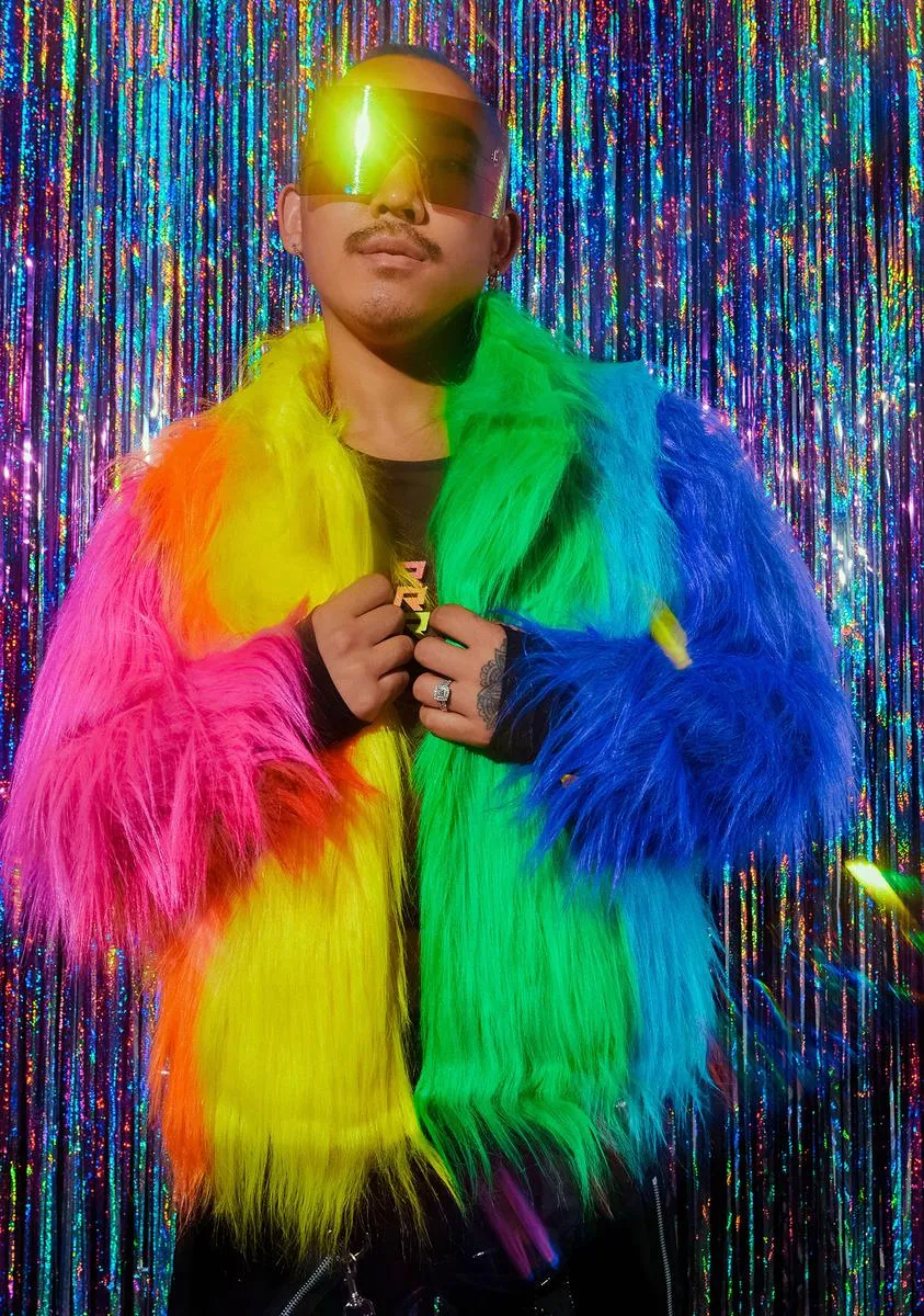 Live Out Loud Faux Fur Coat sold by Dolls Kill