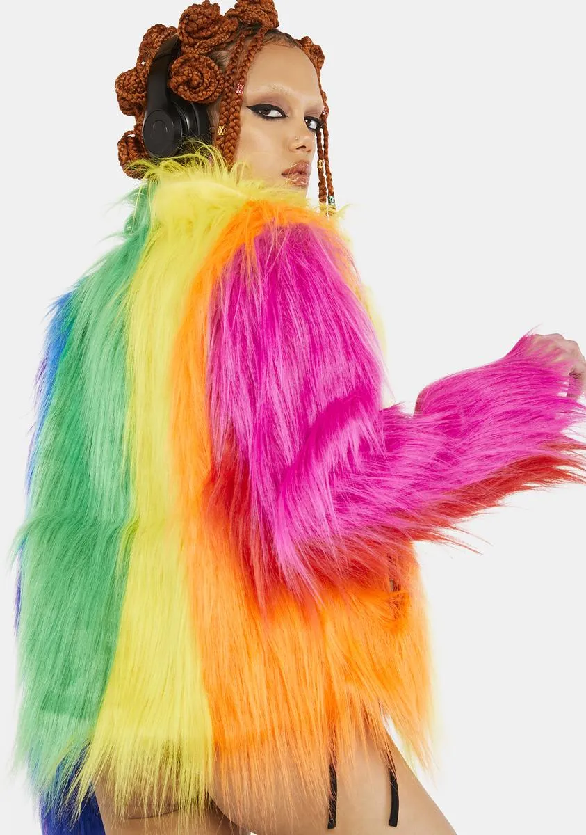 Live Out Loud Faux Fur Coat sold by Dolls Kill product image thumbnail 5