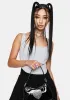 Marl Branded Lace Up Corset Top sold by Dolls Kill