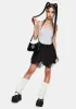 Marl Branded Lace Up Corset Top sold by Dolls Kill