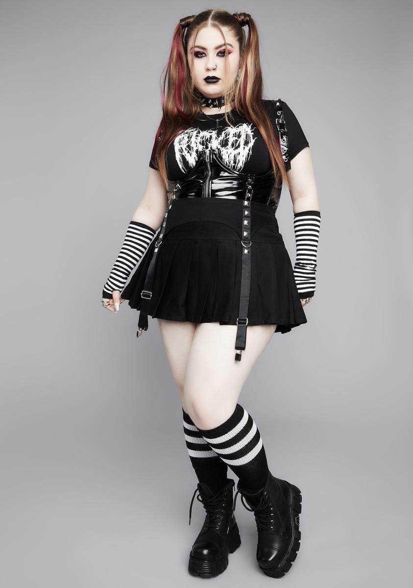 Cursed Meet The Reaper Garter Mini Skirt sold by Dolls Kill product image thumbnail 3