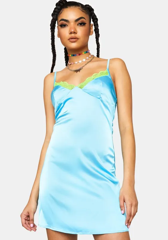 In The Day Satin Mini Dress sold by Dolls Kill
