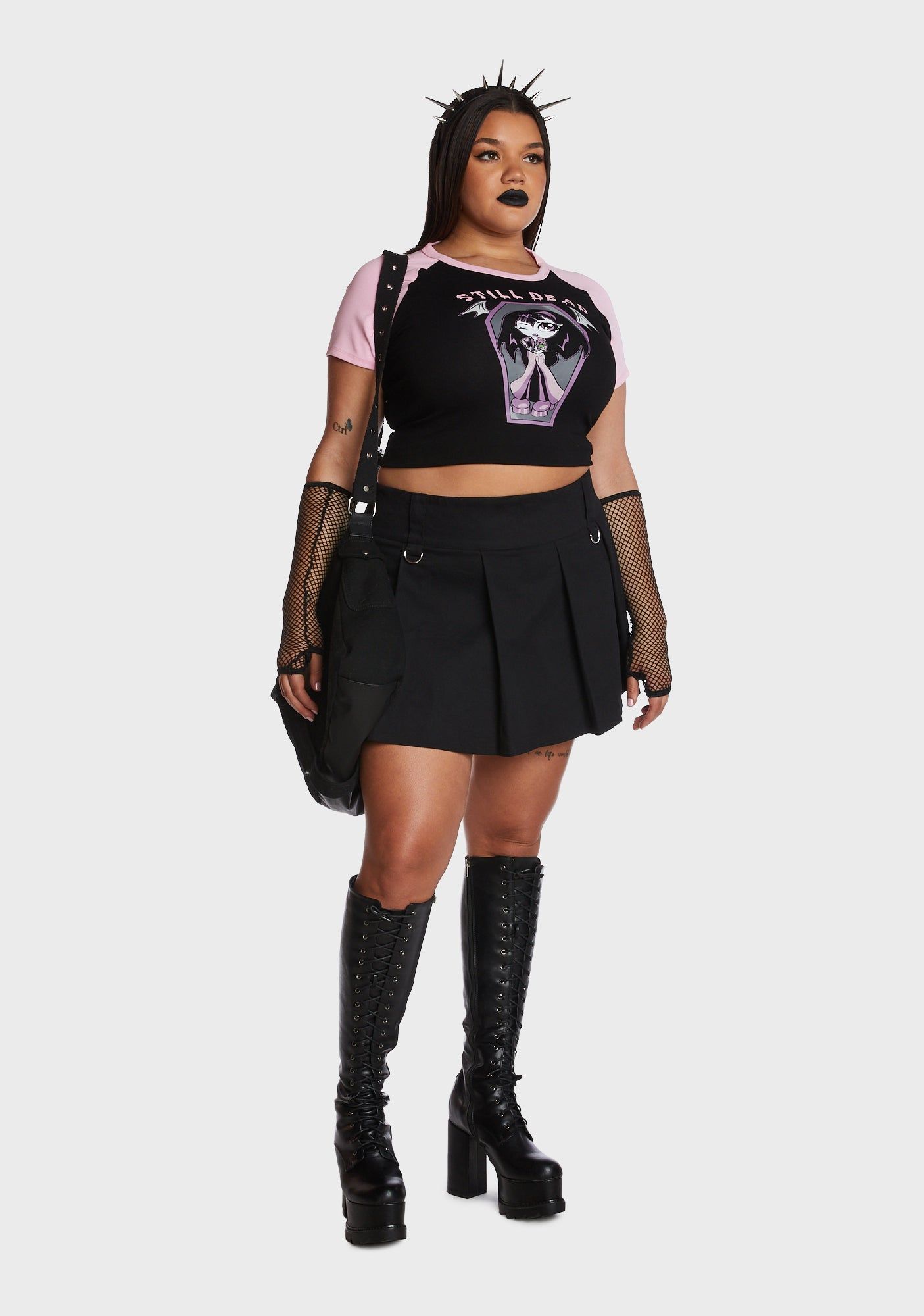 Plus Casket Keeper Baby Tee sold by Dolls Kill product image thumbnail 5