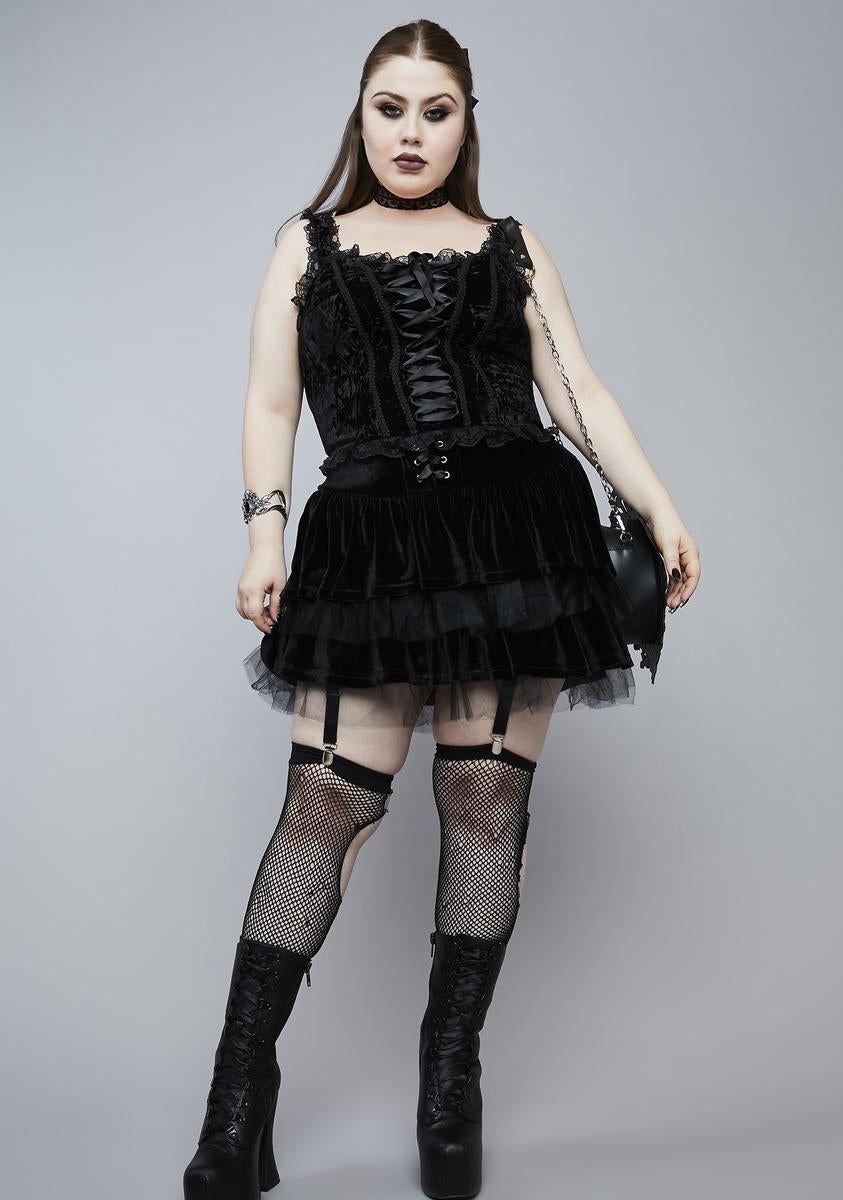 Plus Midnight Cavalier Courtship Mini Skirt sold by Dolls Kill product image thumbnail 3