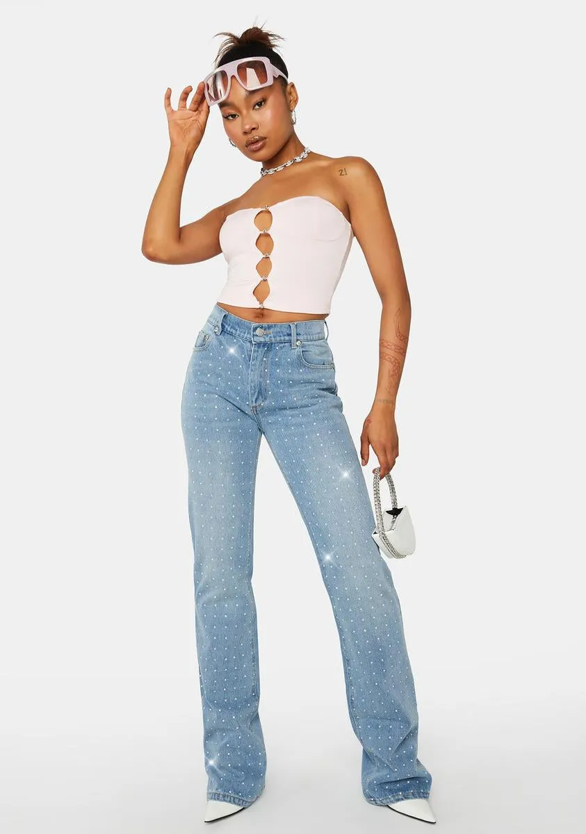 Sparkling In Love Rhinestone Jeans sold by Dolls Kill product image thumbnail 2