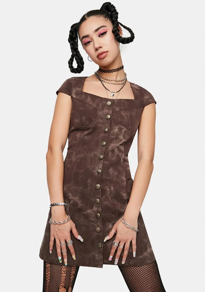 Tie Dye Corset Lined Mini Dress sold by Dolls Kill