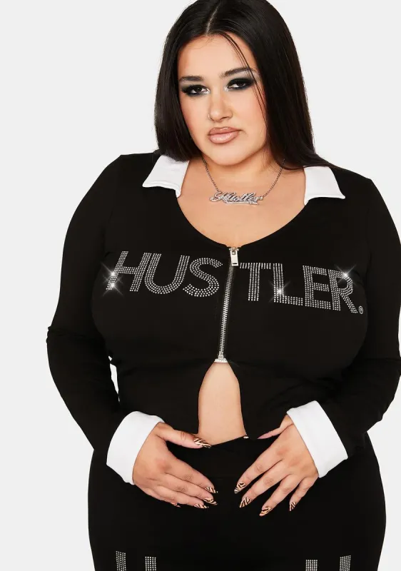 Plus Picture Perfect Rhinestone Top sold by Dolls Kill