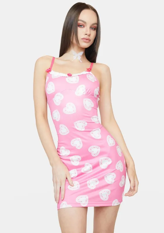 Hit My Hotline Heart Mini Dress sold by Dolls Kill