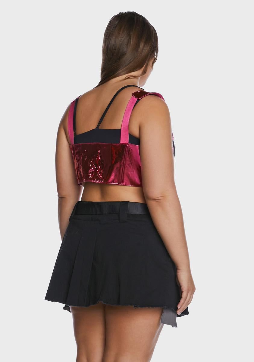 Plus My Type Underbust Corset- Pink sold by Dolls Kill product image thumbnail 5