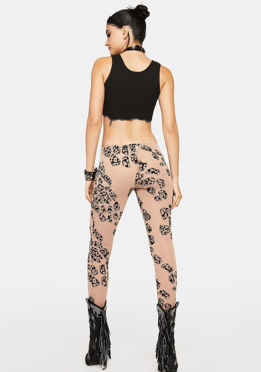 Umber Fierce Creatures Mesh Leggings sold by Dolls Kill product image thumbnail 4