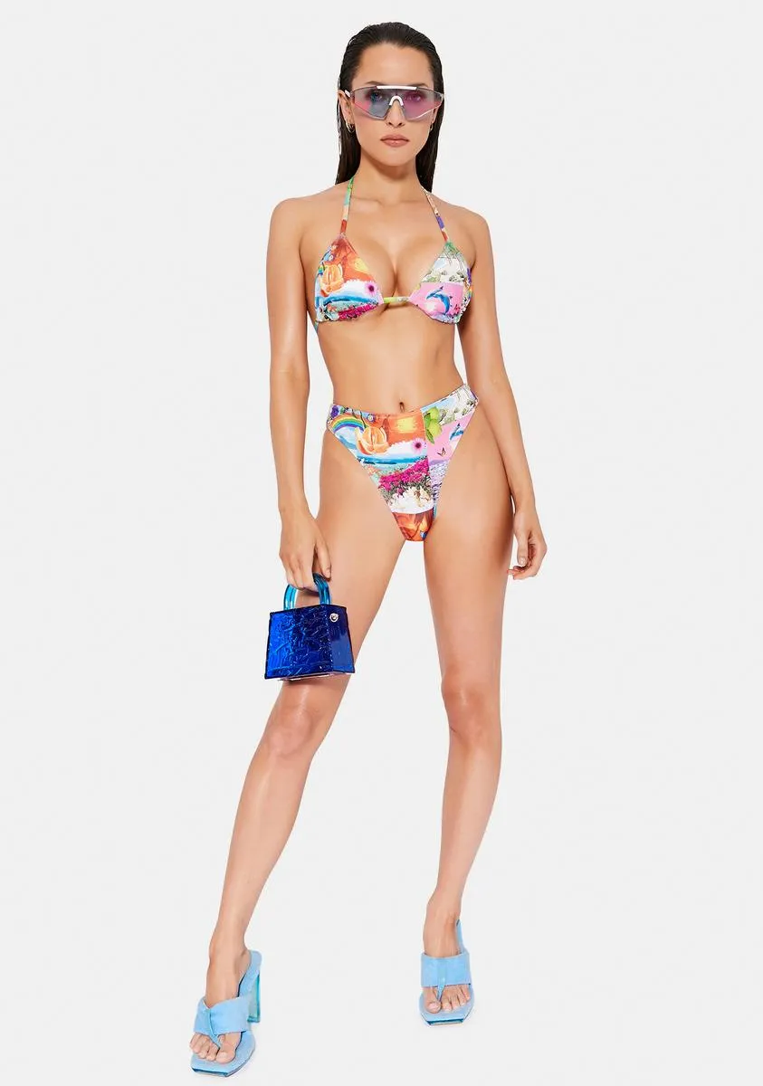 Postcards Triangle Bikini Set sold by Dolls Kill product image thumbnail 3