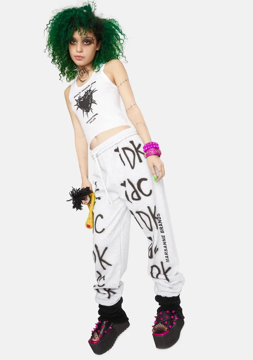 Idk Idc Sweatpants sold by Dolls Kill product image thumbnail 3