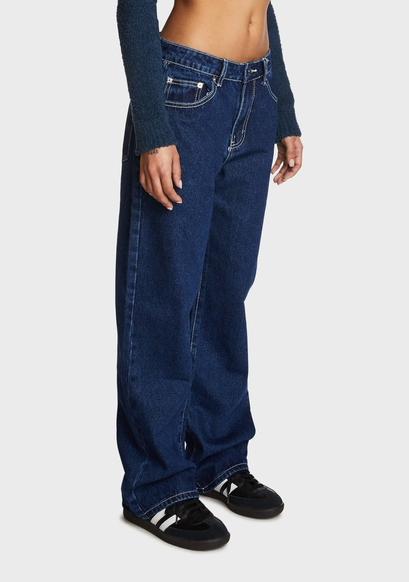 Low Rise Baggy Mom Jeans sold by Dolls Kill product image thumbnail 4