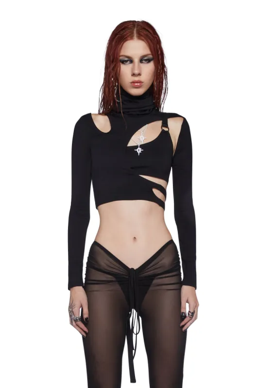 Fader Cut Out Long Sleeve Top sold by Dolls Kill
