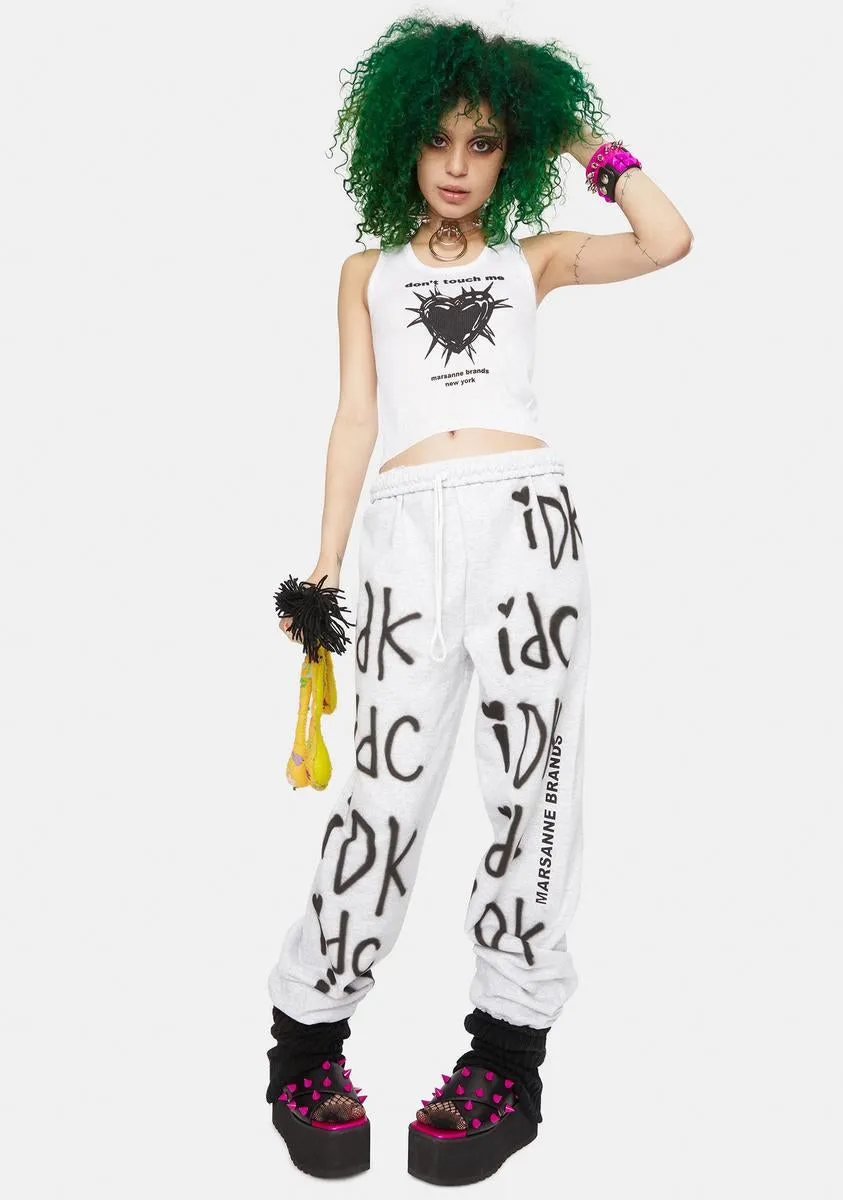 Idk Idc Sweatpants sold by Dolls Kill product image thumbnail 2