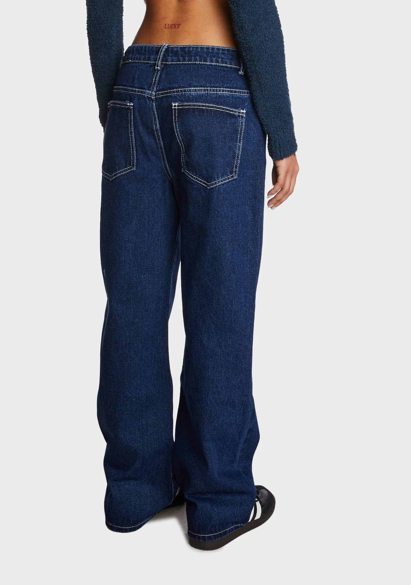 Low Rise Baggy Mom Jeans sold by Dolls Kill product image thumbnail 3
