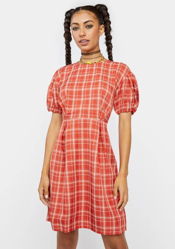 Rust Keep Your Promises Mini Dress sold by Dolls Kill