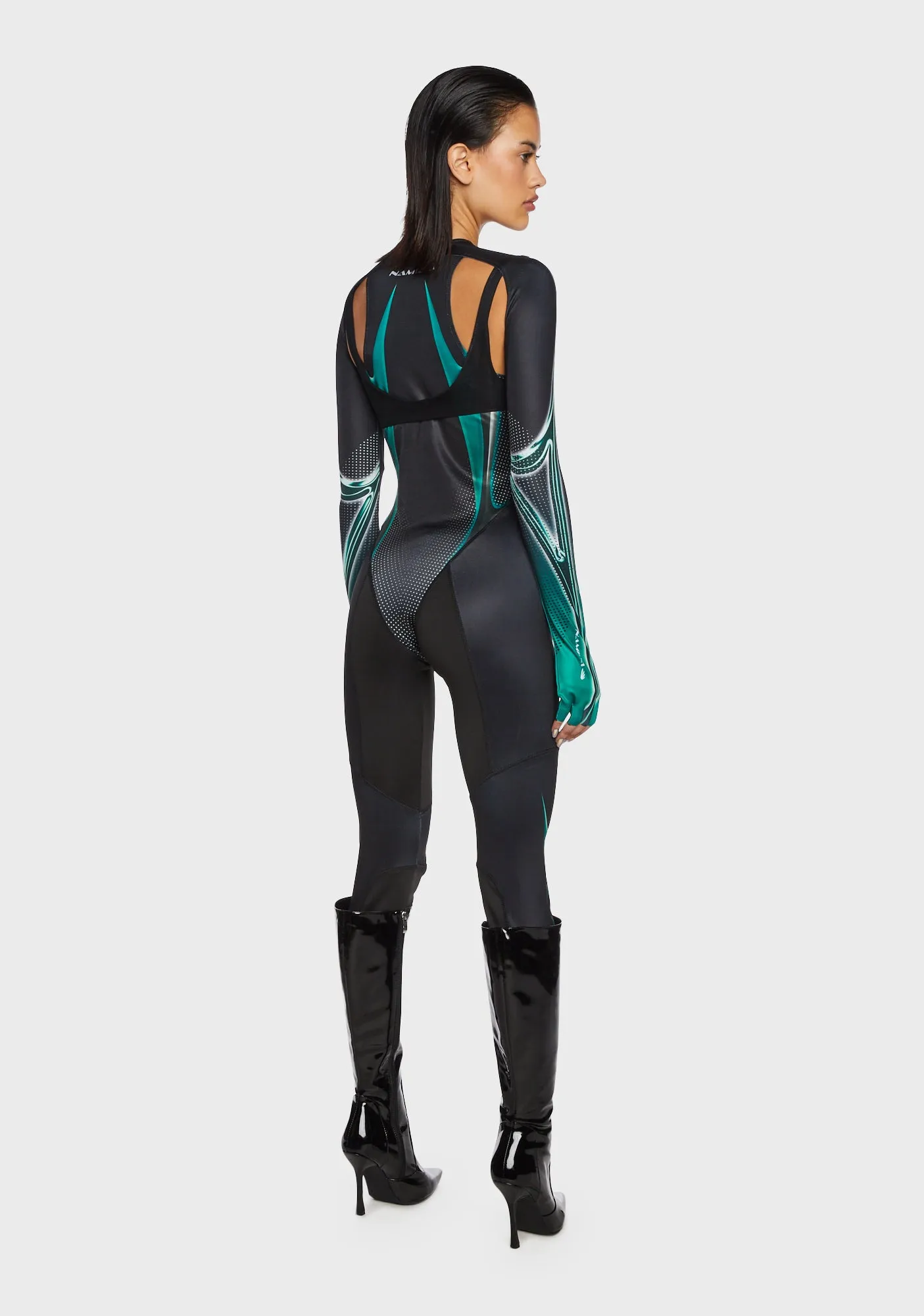 Full Racer Jumpsuit With Detachable Sleeves sold by Dolls Kill product image thumbnail 4
