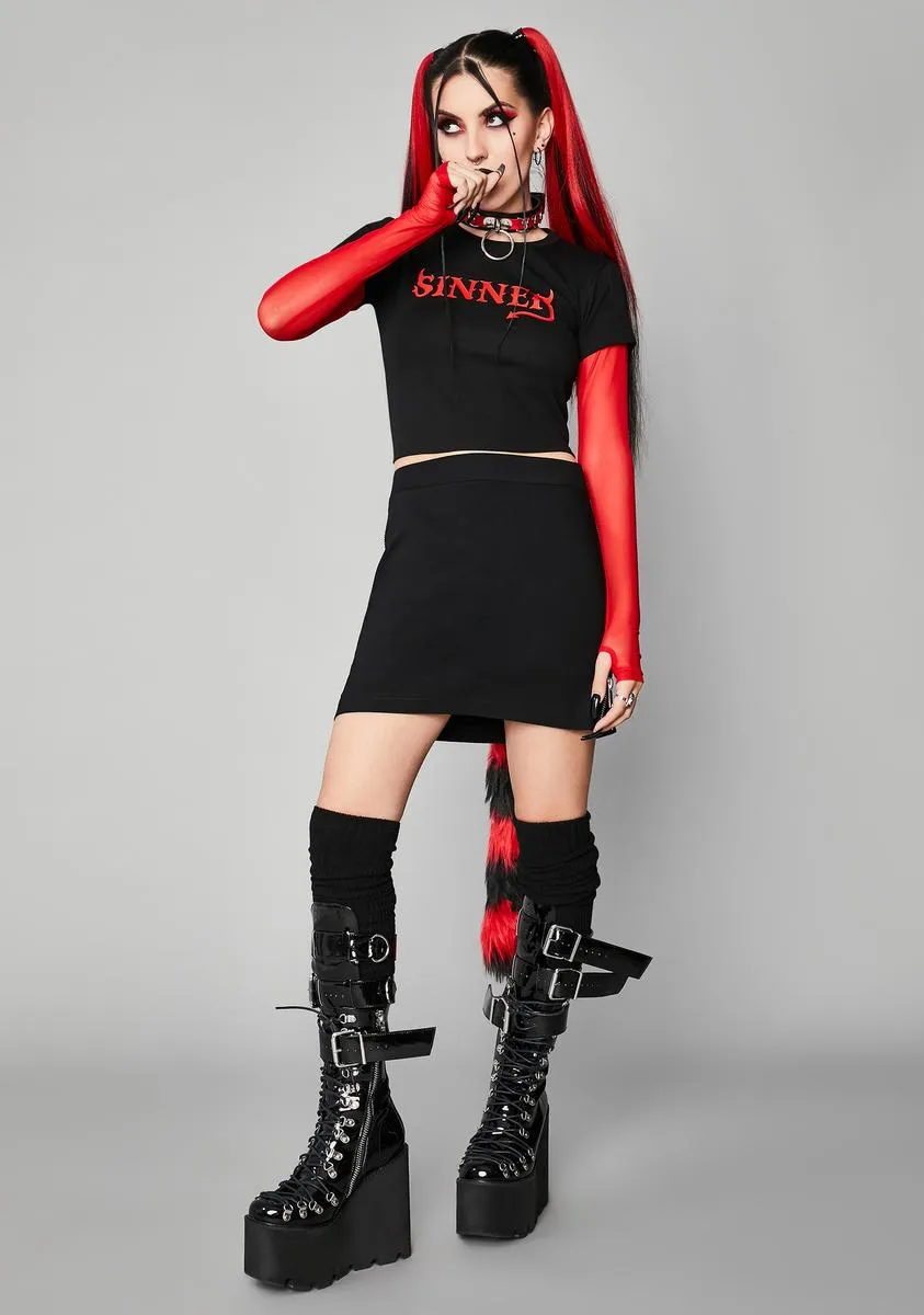 Down To Sin Layered Graphic Tee sold by Dolls Kill product image thumbnail 3