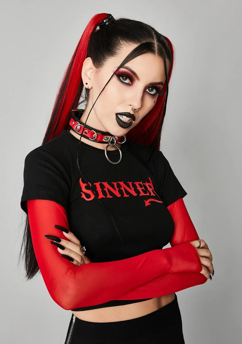Down To Sin Layered Graphic Tee sold by Dolls Kill