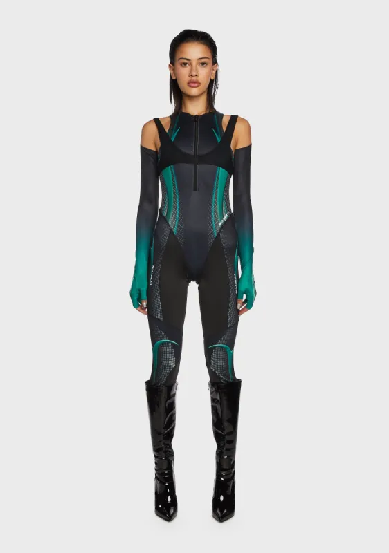 Full Racer Jumpsuit With Detachable Sleeves sold by Dolls Kill