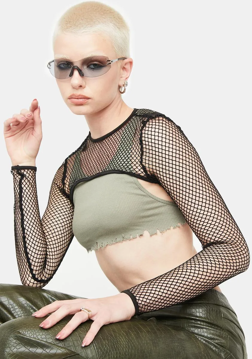 Won't Forget Ya Fishnet Shrug sold by Dolls Kill product image thumbnail 2
