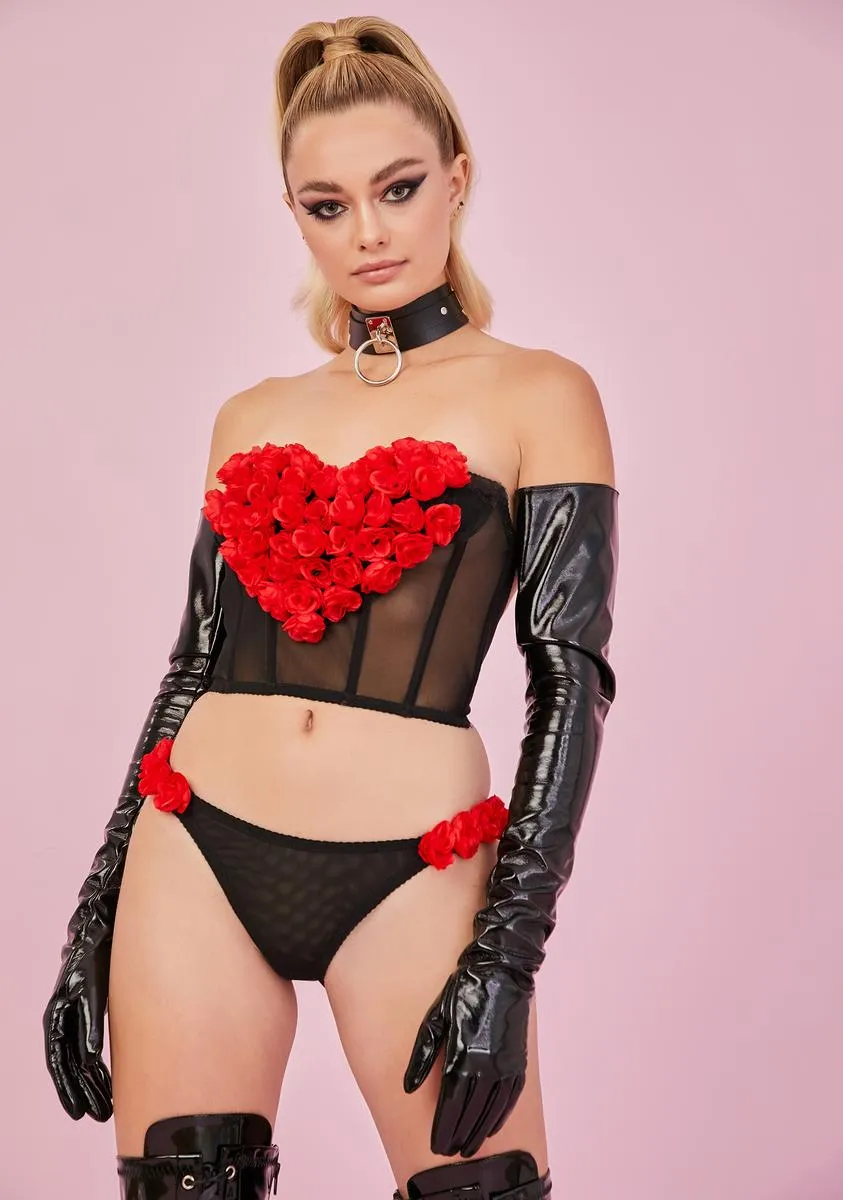 You're My Reason Bustier Set sold by Dolls Kill
