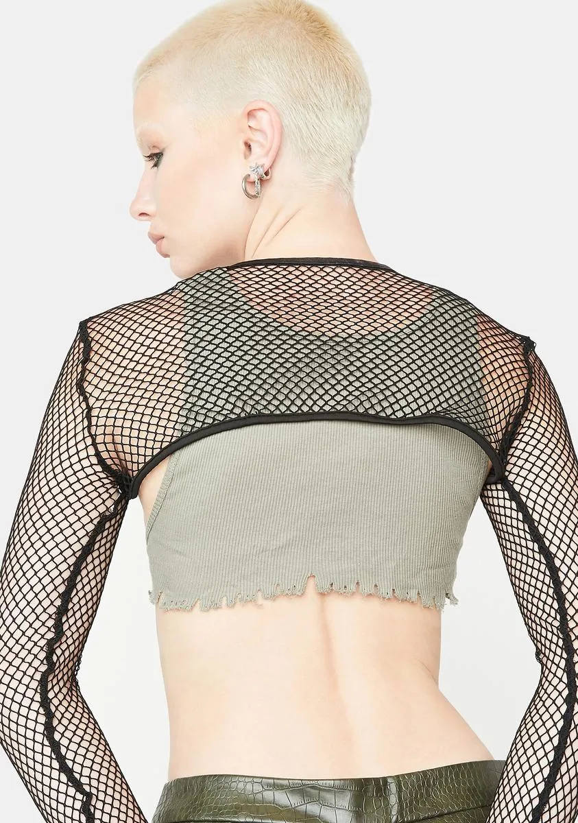 Won't Forget Ya Fishnet Shrug sold by Dolls Kill product image thumbnail 4