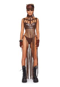 Celestial Ringmaster Lingerie Set - Brown sold by Dolls Kill