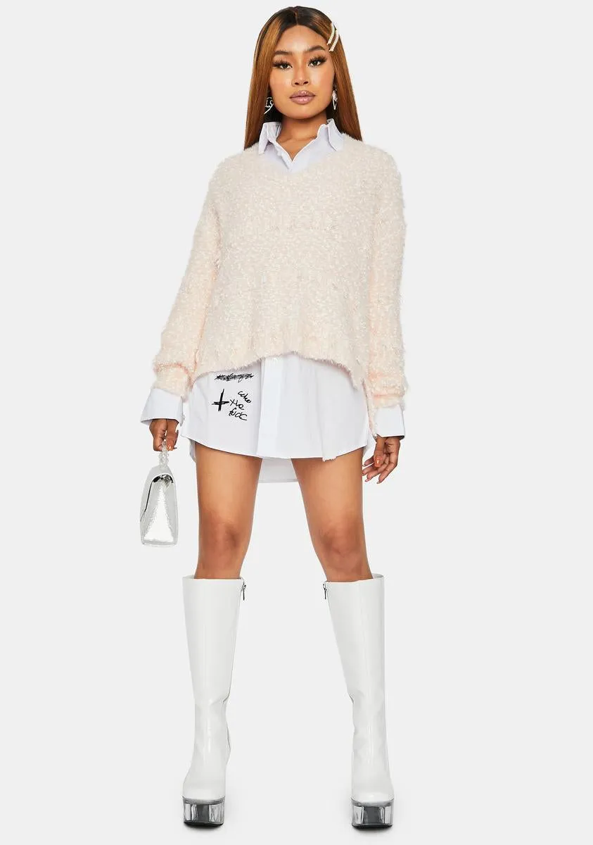 Going The Distance V Neck Hi Low Sweater sold by Dolls Kill product image thumbnail 3