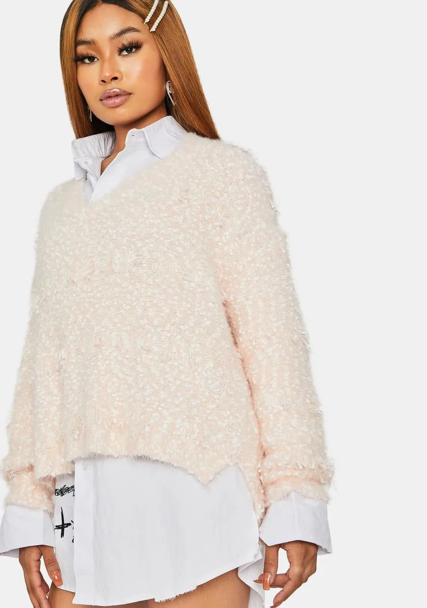 Going The Distance V Neck Hi Low Sweater sold by Dolls Kill product image thumbnail 2