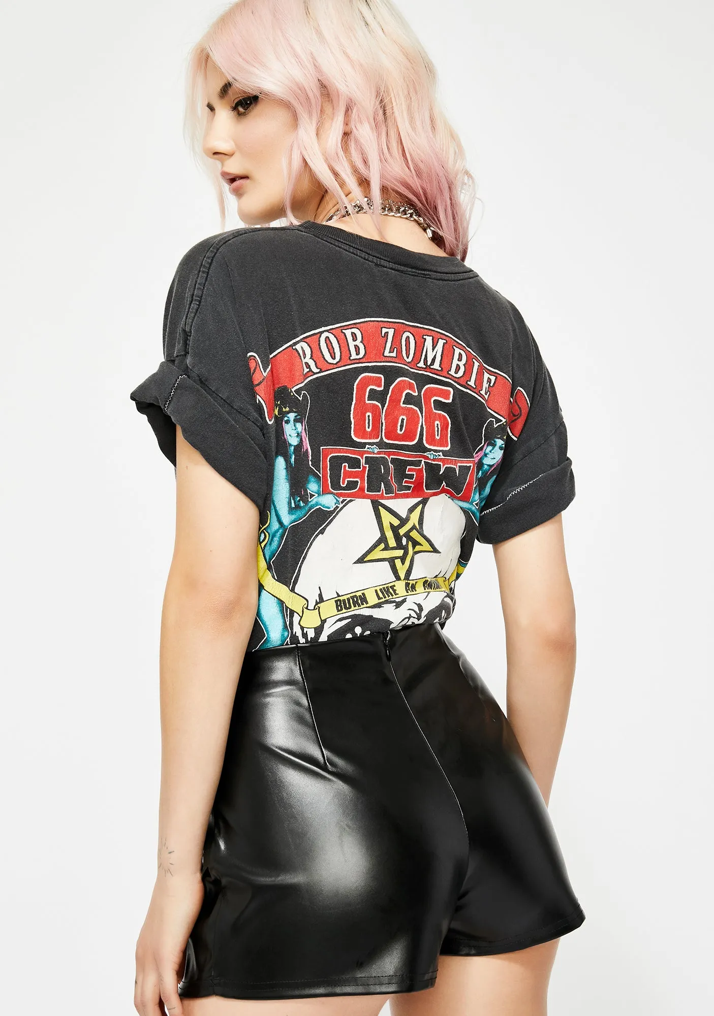 Night All Moody Asymmetrical Skort sold by Dolls Kill product image thumbnail 4