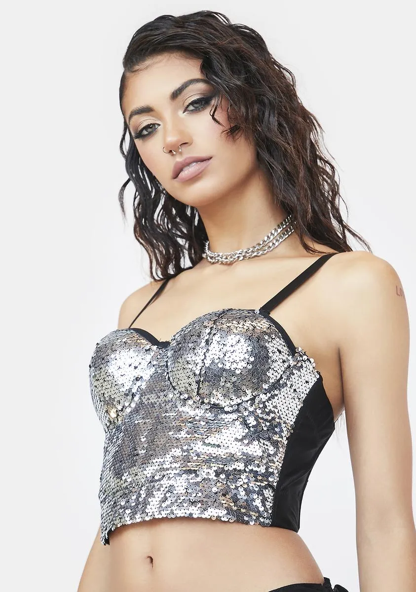 Strike A Pose Sequin Bustier Top sold by Dolls Kill product image thumbnail 2