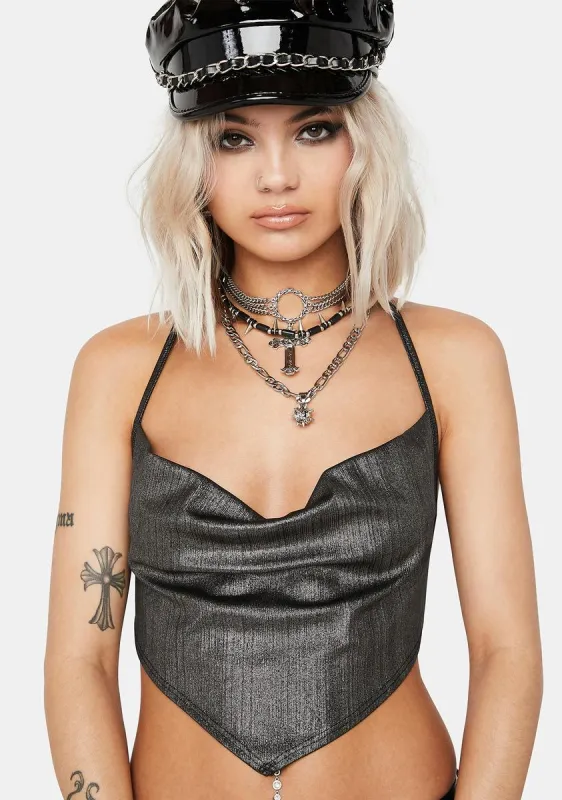 You're The Boss Handkerchief Top sold by Dolls Kill